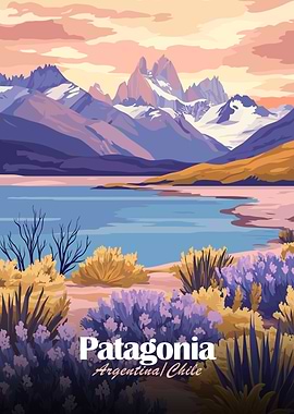 Patagonia Landscape Art Print