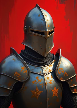 Knight in shining armor portrait