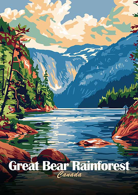 Great Bear Rainforest Canada Landscape Poster