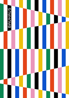 Bauhaus Colorful Geometric Pattern