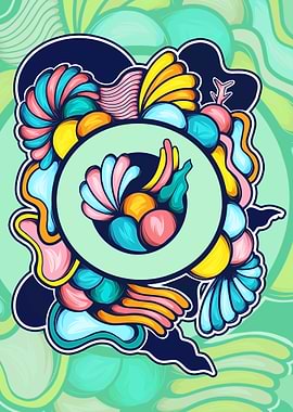 Colorful Abstract Organic Pattern