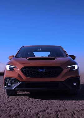 Orange Subaru WRX Front View