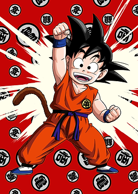 DB Goku kanji pattern