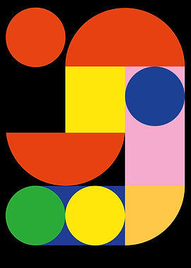 Bauhaus Abstract Geometric Shapes