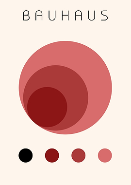 Bauhaus Style Circle Color Palette