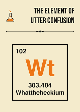 Element of Utter Confusion Funny Periodic Table WTF Humor