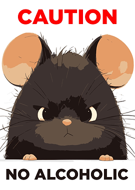 Caution: No Alcoholic Beverages Mouse