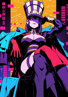 Stylish Woman with Hat and Coat