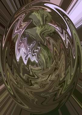 Abstract Swirl Sphere SA4