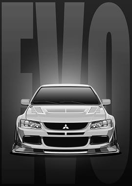 Mitsubishi Lancer Evolution Illustration