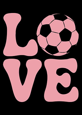 Love Soccer Pink and Black