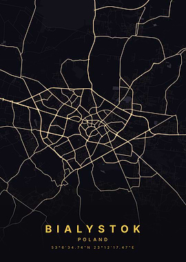 Bialystok, Poland City Map