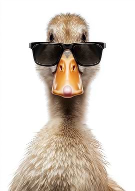 Cool Duckling with Sunglasses Portrait