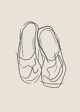Shoe Line Art