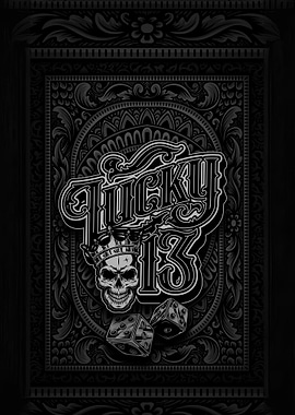 Lucky 13 Skull and Dice