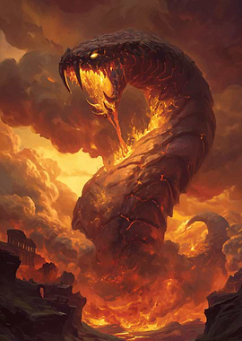 Fiery Lava Serpent