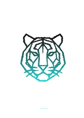 Geometric Tiger Head Illustration (White)