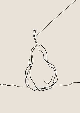 Pear Line Art