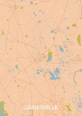 Gainesville Florida City Map