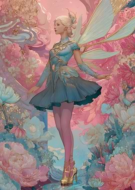 Elegant Fairy in Floral Wonderland