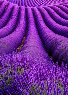 Lavender Field Rows