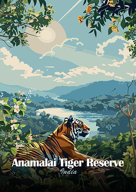 Anamalai Tiger Reserve India Poster
