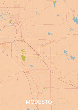 Modesto, California Map