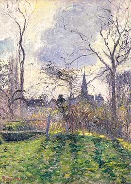 Impressionist Landscape with Church Spire