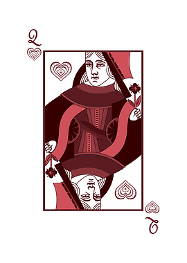 Queen of Hearts Playing Card