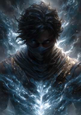 Mystic Warrior with Energy Aura