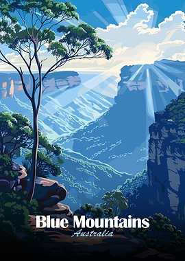 Blue Mountains Australia Landscape Art