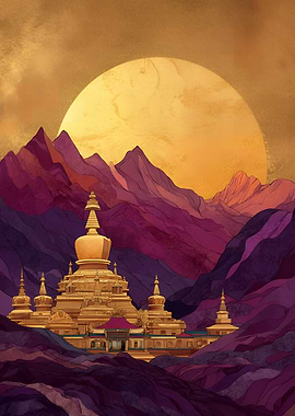 Golden Temple in Purple Mountains