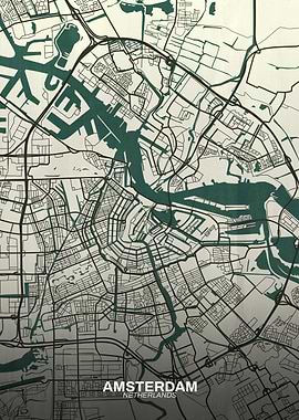 Amsterdam Netherlands City Map