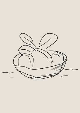 Fruit Bowl Line Art