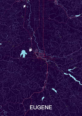 Eugene Oregon Detailed Map