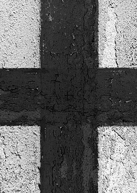 Black and White Cross on Wall