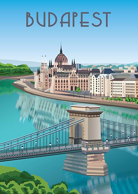 Budapest Cityscape Illustration