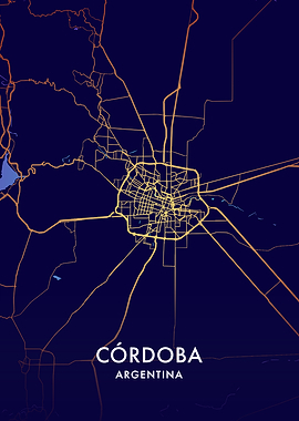 Córdoba, Argentina City Map