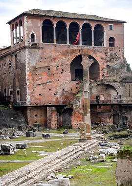 Trajan's Market ruins in Rome, Italy