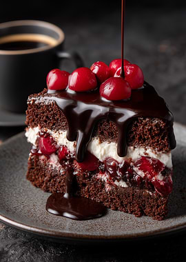 Black Forest Cake with Cherries