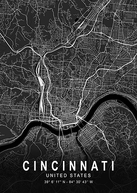 Cincinnati Dark Map