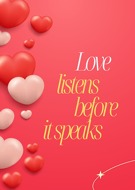 Love Listens Valentine's Day Poster