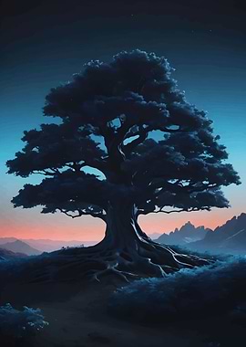 Majestic Tree at Dusk