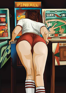 Sexy Pinball Girl