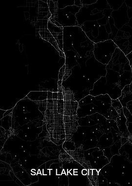 Salt Lake City Map - Minimalist Style