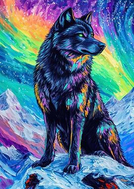 Colorful Wolf