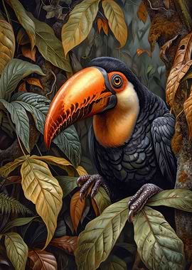 Toucan in Lush Foliage