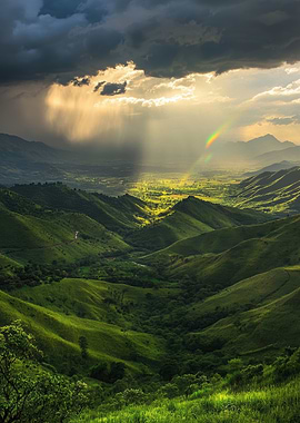 Green Valley Rainbow After the Rain