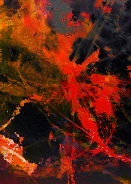 Abstract Red and Black Art