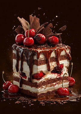 Chocolate Cherry Layer Cake